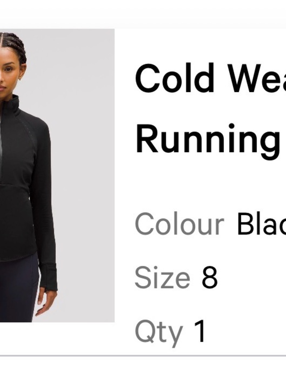 lululemon athletica Black Cowl Neck Running Sweater